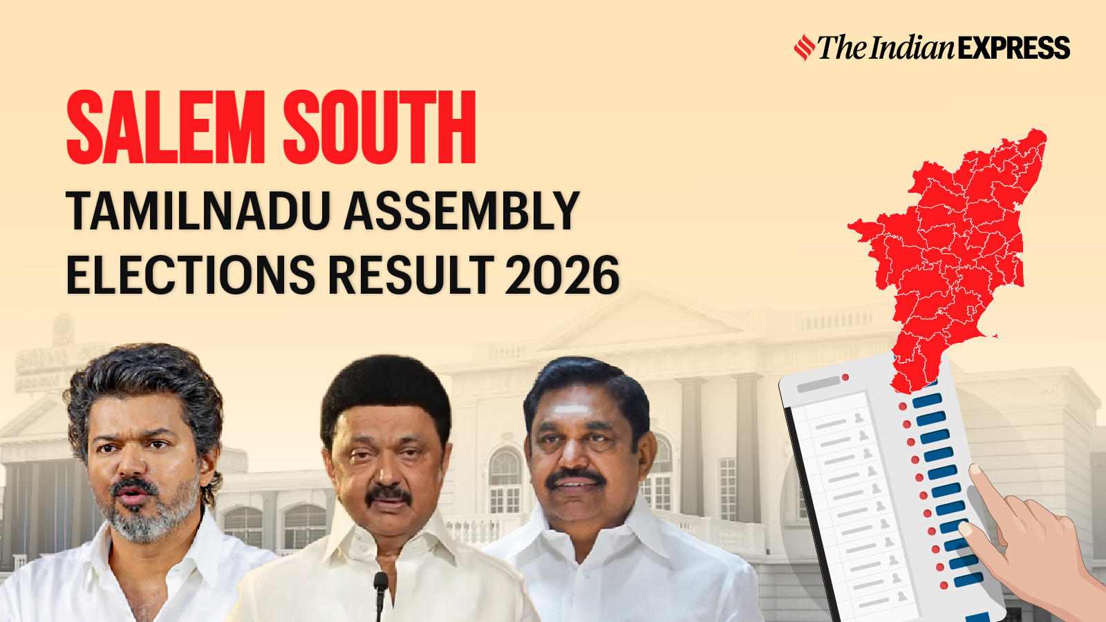 Salem (South) Assembly Election Result 2026 LIVE: Winner, Vote Share and Party-wise Trends