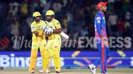 Chennai Super Kings' Sanju Samson after their win over Delhi Capitals