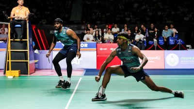Satwik-Chirag were not equipped for the double-whammy of an early fast shuttle forecourt exchange and the smashing from the back of the pair of 24-year-olds. (Badminton Photo)