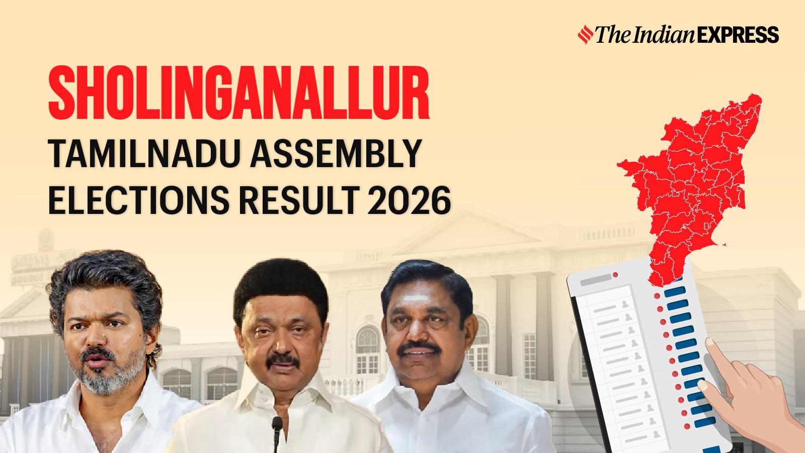 Sholinganallur Assembly Election Result 2026 LIVE: Winner, Vote Share and Party-wise Trends