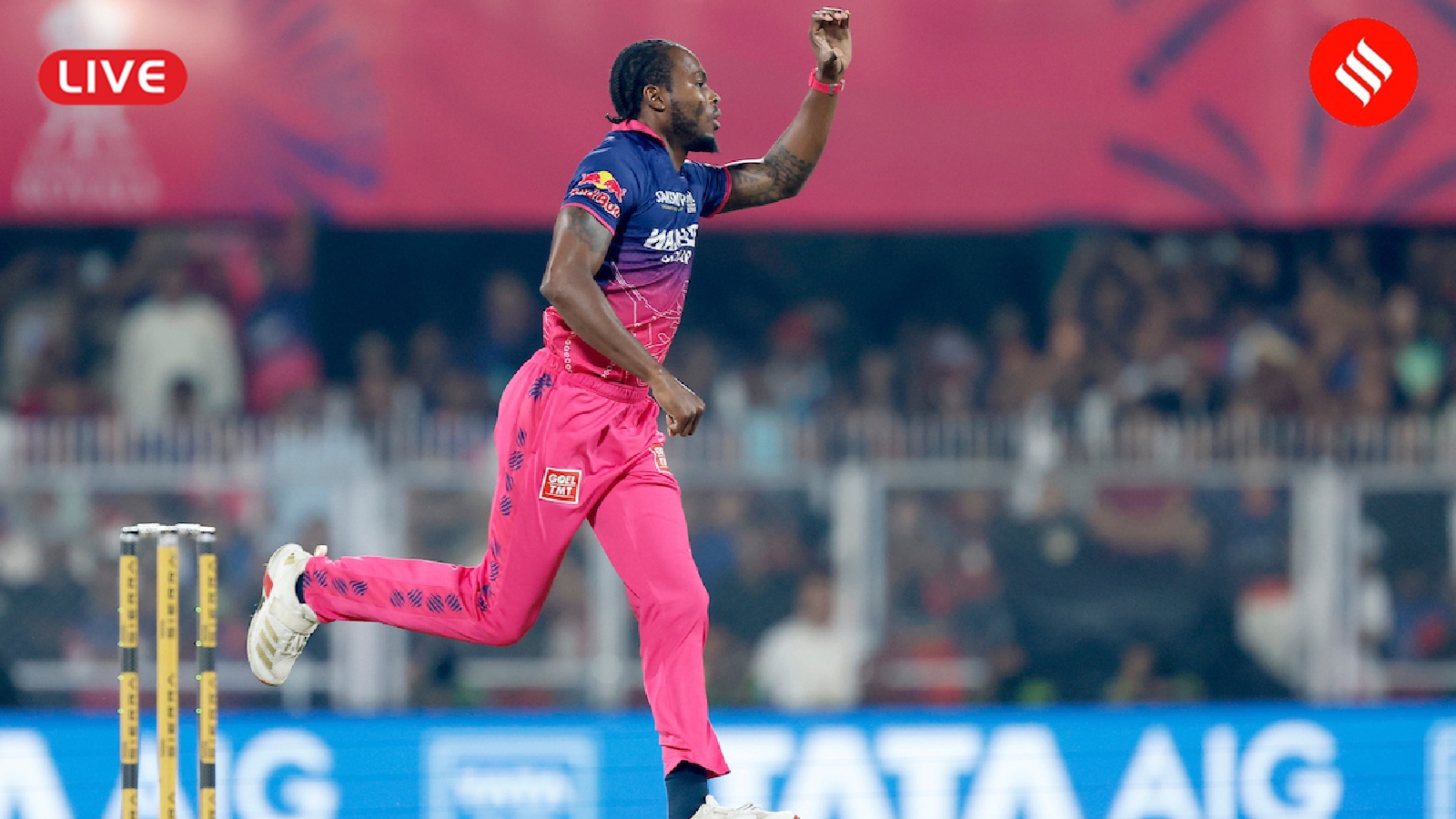 SRH vs RR IPL 2026 Eliminator Live Score​ Updates: Jofra Archer dismissed the dangerous Abhishek Sharma with just the second ball of the first over. (BCCI Photo)