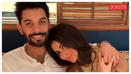Mouni Roy spotted wearing a huge diamond ring amid divorce rumours with Suraj Nambiar.