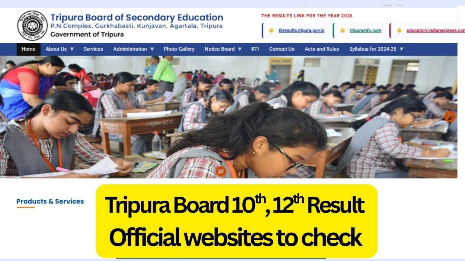 Tripura Board TBSE  Madhyamik 10th, HS 12th Result 2026: Websites to check marks