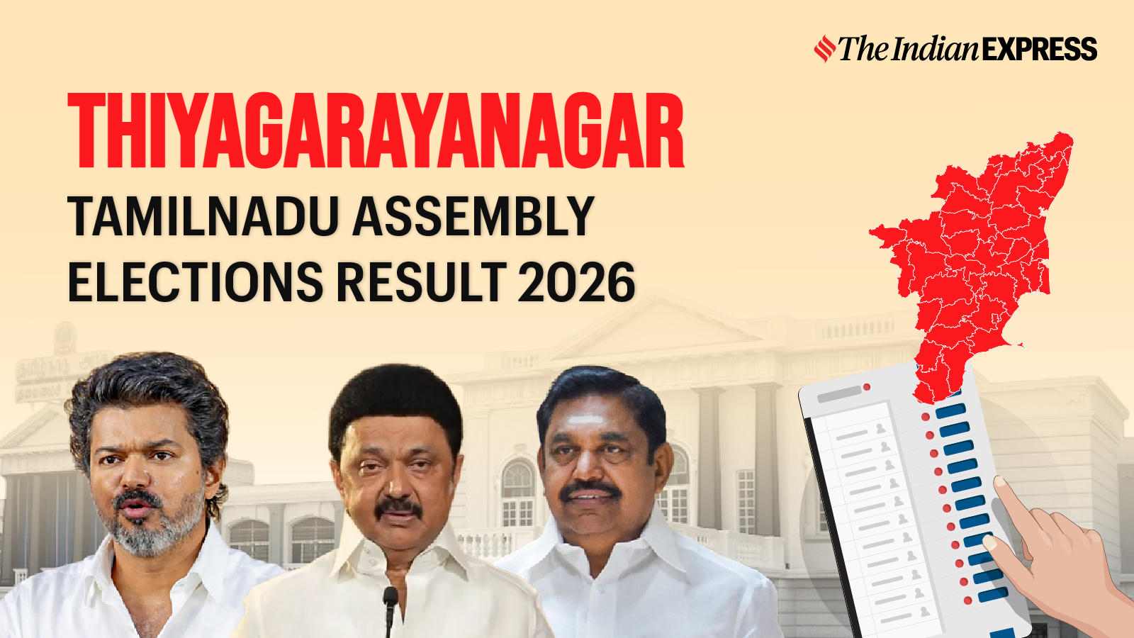 Thiyagarayanagar Assembly Election Result 2026 LIVE: Winner, Vote Share and Party-wise Trends