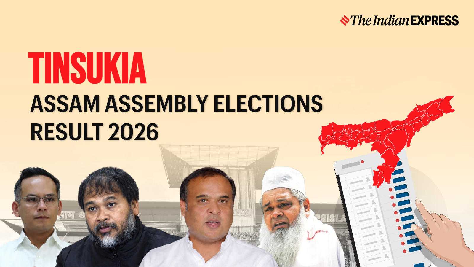 Tinsukia Assembly Election Result 2026 LIVE: Winner, Vote Share and Party-wise Trends