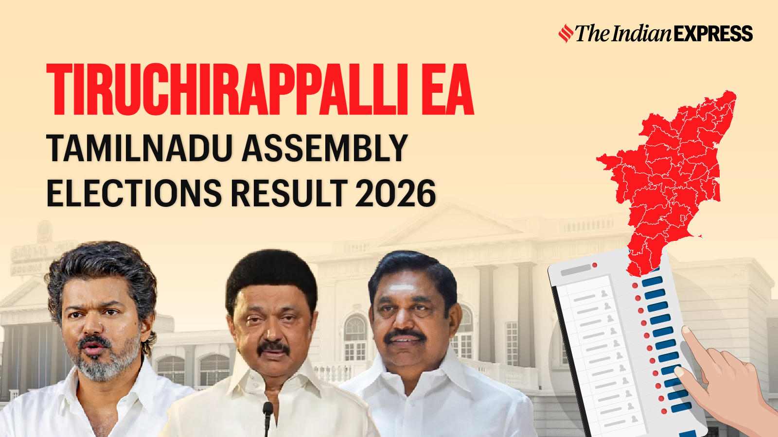 Tiruchirappalli (East) Assembly Election Result 2026 LIVE: Winner, Vote Share and Party-wise Trends