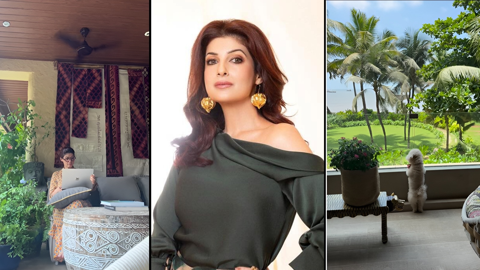 Twinkle Khanna’s favourite place to work has a big rattan jhoola, lots of greenery, and a sea view