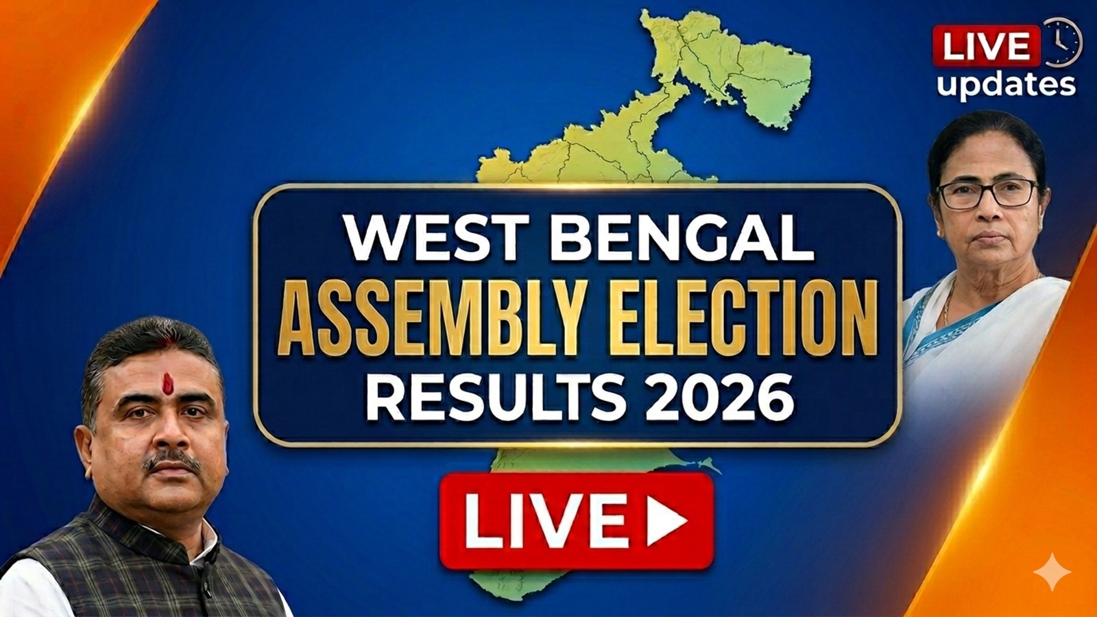 ECI West Bengal (WB) Election Results 2026 LIVE Updates: Mamata leading in Bhabanipur but TMC stares at massive defeat