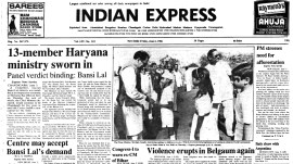 Haryana ministry sworn in, World Environment Day, Rajiv Gandhi, Violence in Belgaum again, 40 Years Ago, 16 massacred by Lanka rebels, editorial, Indian express, opinion news, current affairs
