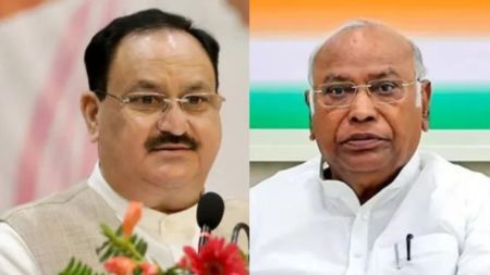 J P Nadda Mallkarjun Kharge