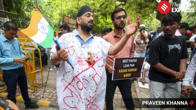The protest has been organised by the CJP, a youth-led online movement demanding accountability for alleged irregularities in examinations and recruitment tests