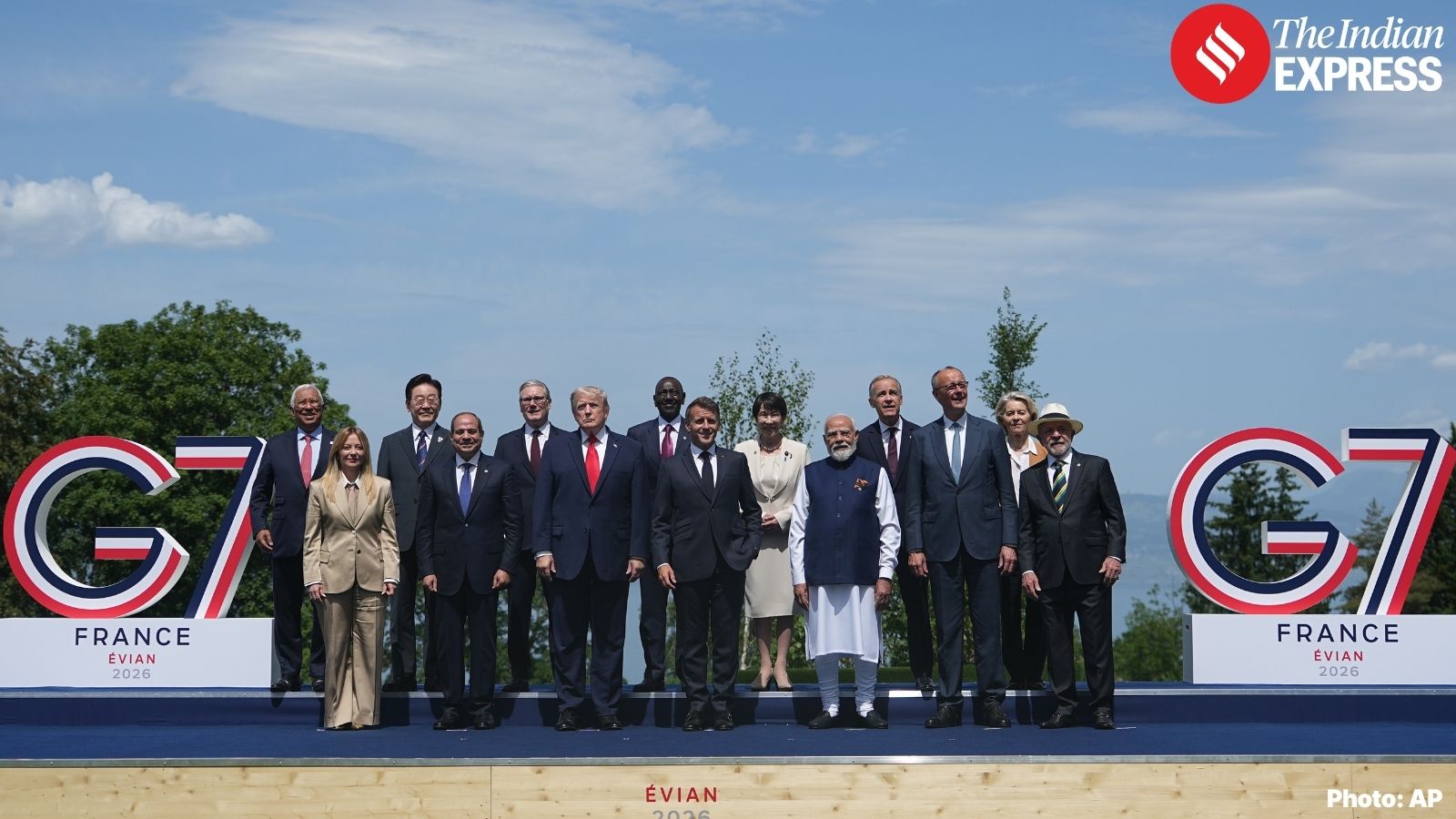 In Pictures Pm Modi Joins World Leaders For Group Photo In Evian France In Pictures Pm Modi Joins World Leaders For Group Photo In Evian France