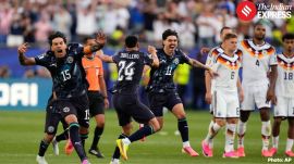 Paraguay upsets Germany on penalty kicks at World Cup after a 1-1 draw through extra time
