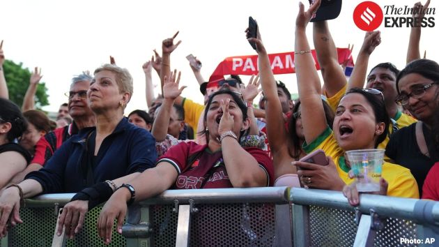 People cheer during a countdown concert ahead of the Fifa world cup 2026