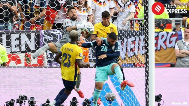 Nilson Angulo scored Ecuador's first goal of the tournament in the ninth minute