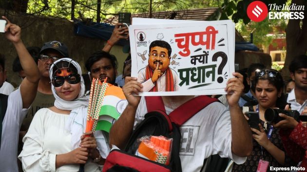 Chants of "Dharmendra Pradhan must resign" echoed at the venue