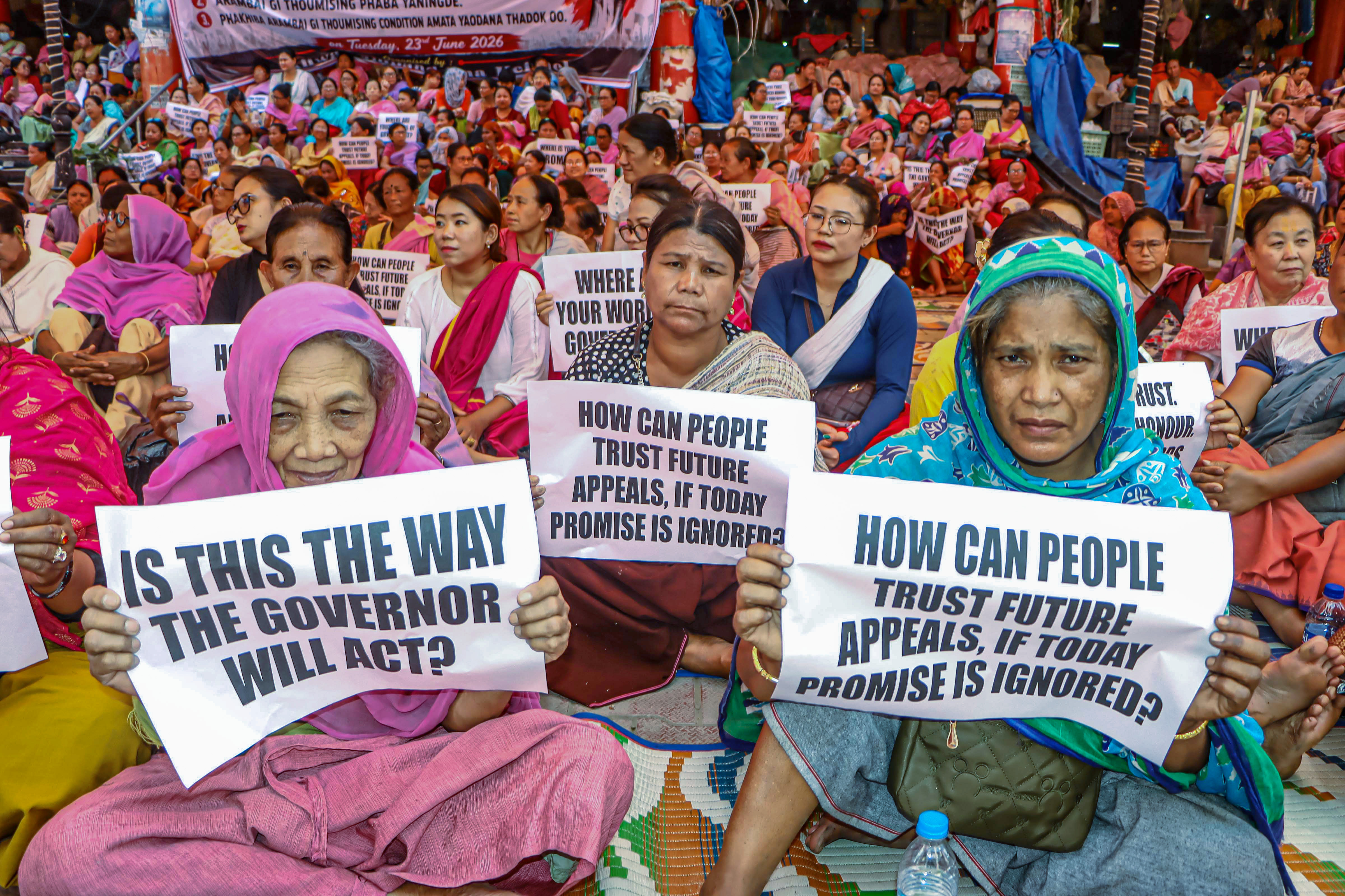 manipur, protest,