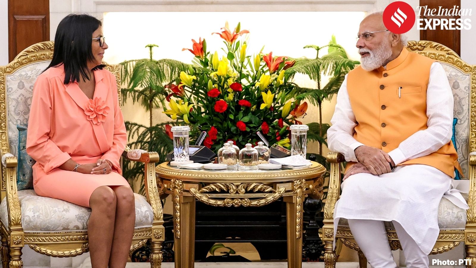 Pm Modi Holds Talks With Venezuelas Acting President Delcy Rodriguez