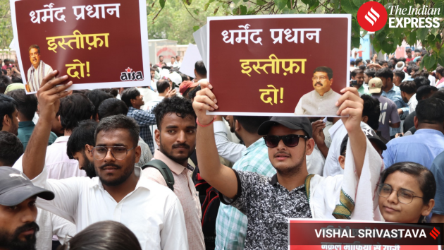 Among several demands, protesters sought the resignation of Union Education Minister Dharmendra Pradhan