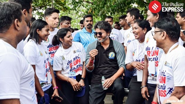 Before commencing the event, Vijay administered a pledge to the participants