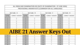 AIBE 21 provisional answer key issued, objection window open till June 17