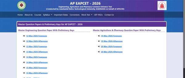 AP EAMCET 2026 results today: Websites to check