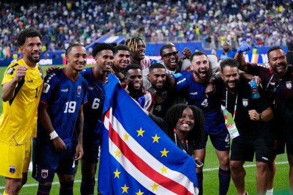 Cape Verde players celebrate after their Round of 32 qualification on Friday. (AP Photo/David J. Phillip)