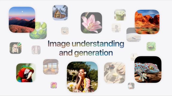 Apple showcases the upgraded Image Playground, which now allows users to create and edit AI-generated images using natural language prompts and personal photos across iPhone, iPad, and Mac. (Image: Apple)