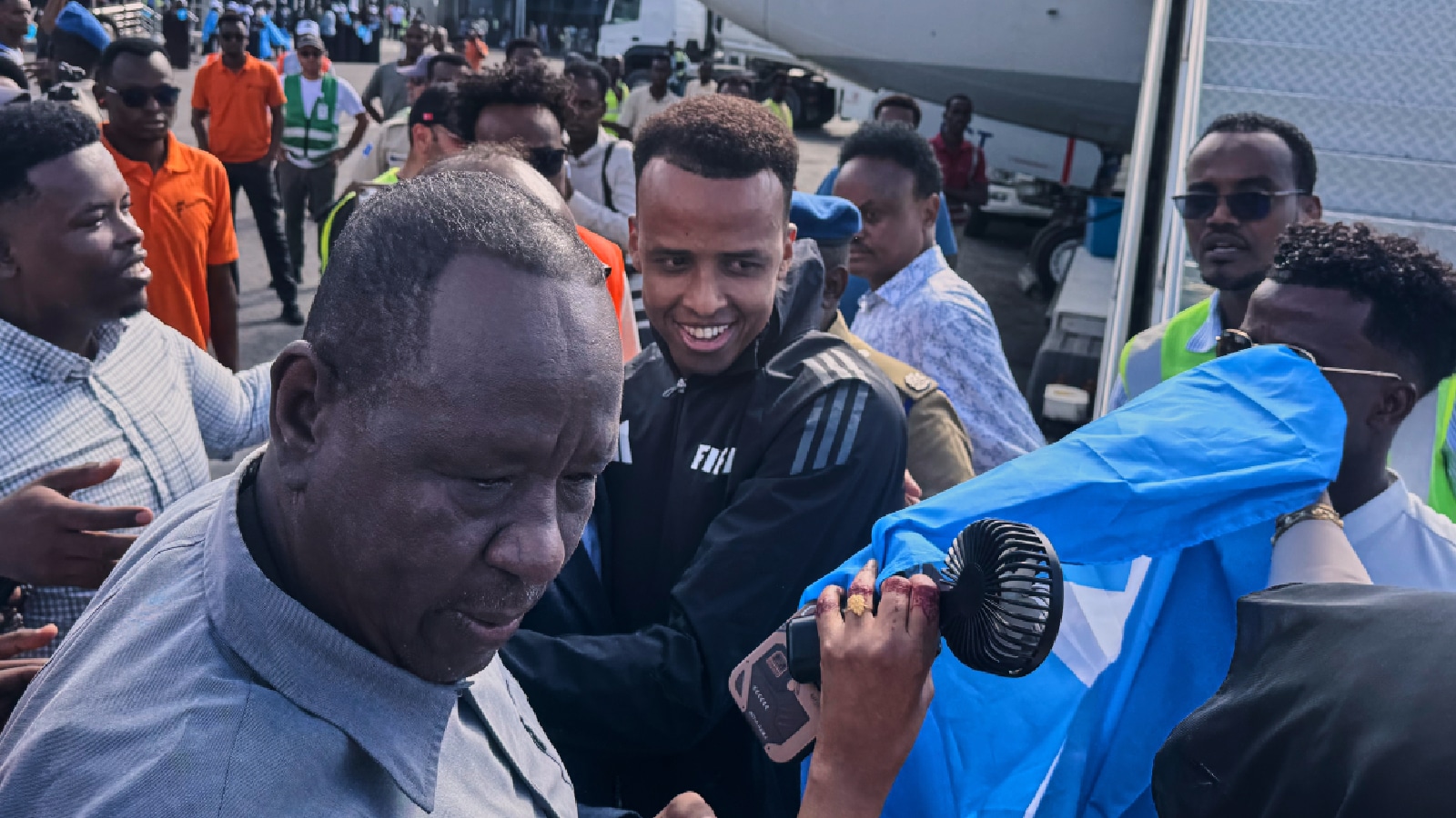 Somali referee after return to country