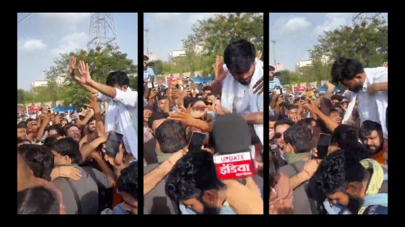 CJP founder Abhijeet Dipke slapped during protest (Image from Video Grab)