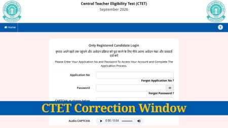 CTET 2026 correction window