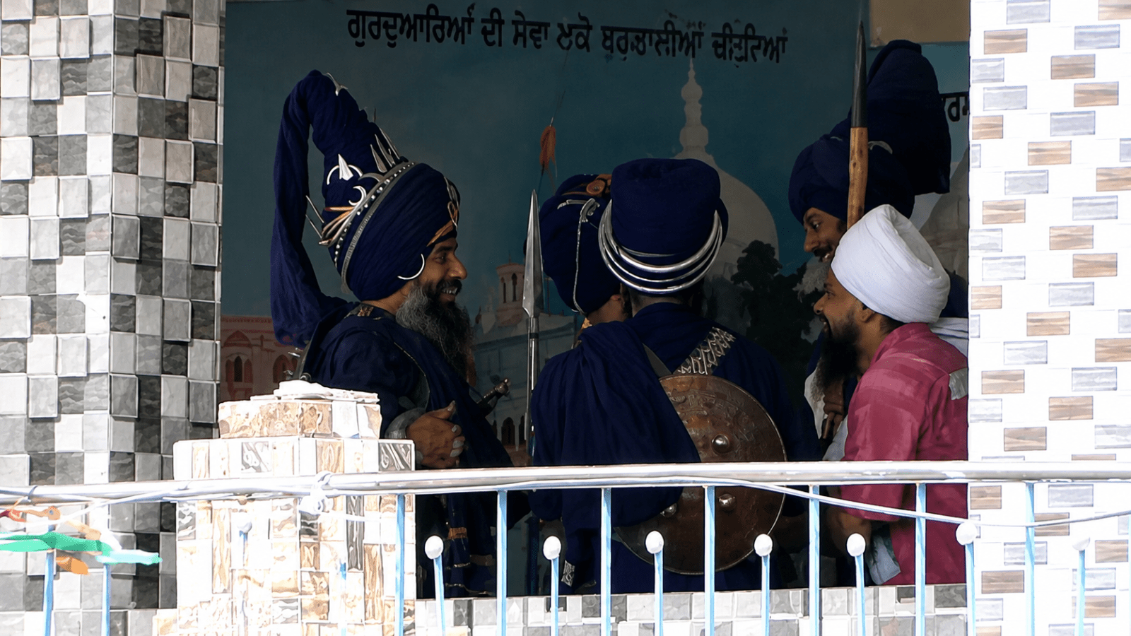 After a three-day tussle between Nihang's group and Gurudwara management comes to end, as they left the premises. The Nihang group had occupied the rooftop of the building (ANI screengrab/Enhanced with AI)