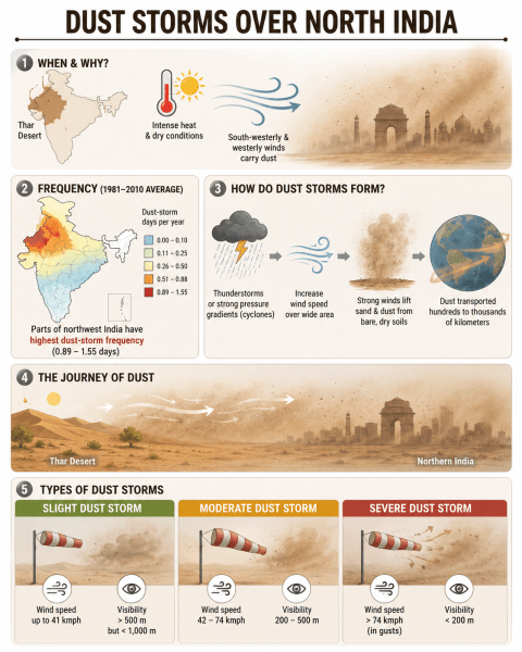 UPSC Weekly Concepts Snapshot: Blue micromoon, India’s industrial barometer, and Dust Storm