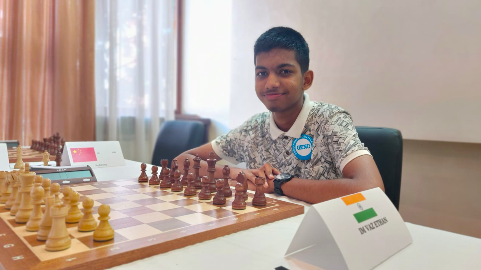 Ethan Vaz (14) earned his third and final grandmaster norm at a tournament in Bosnia and Herzegovina called Chess Summer in Sarajevo – GM Mix. (Photo by special arrangement)