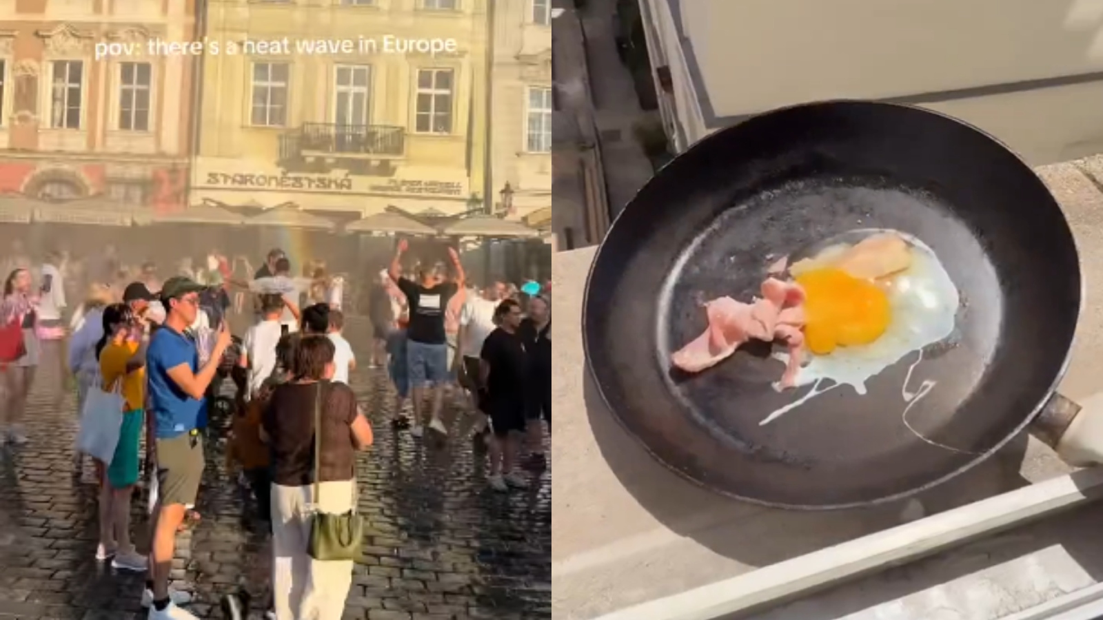 Heatwave in Europe: Viral Videos Show Creative Cooling Amid Record Temperatures