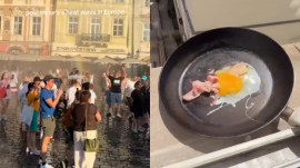 Europe heatwave viral videos