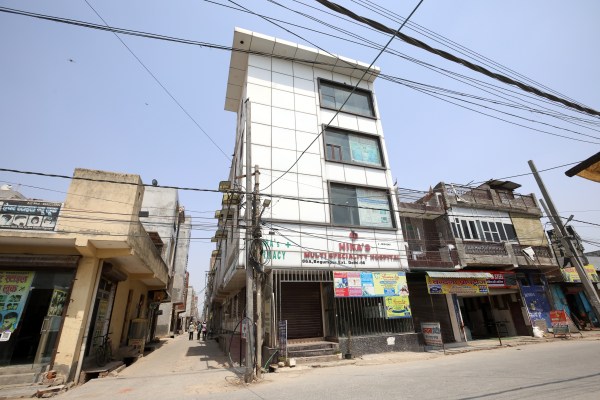 Hira's Multispeciality Hospital in Rohini accused of being the central hub in the Delhi baby trafficking case has been shut down following a police investigation. (Express Photo by Gajendra Yadav)