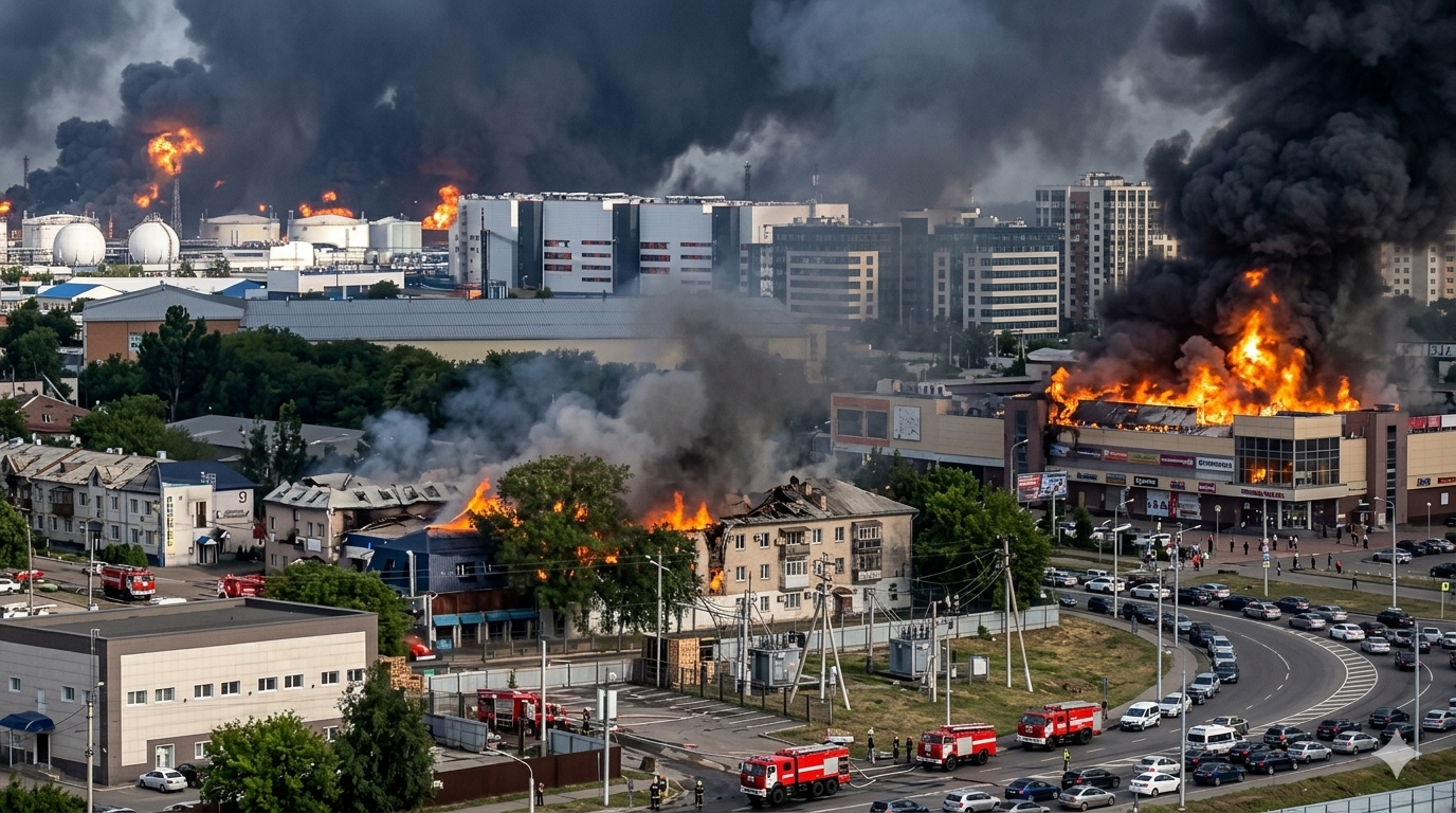 ‘Justified response to Russian attacks’: Ukrainian drones set Moscow’s oil refinery ablaze