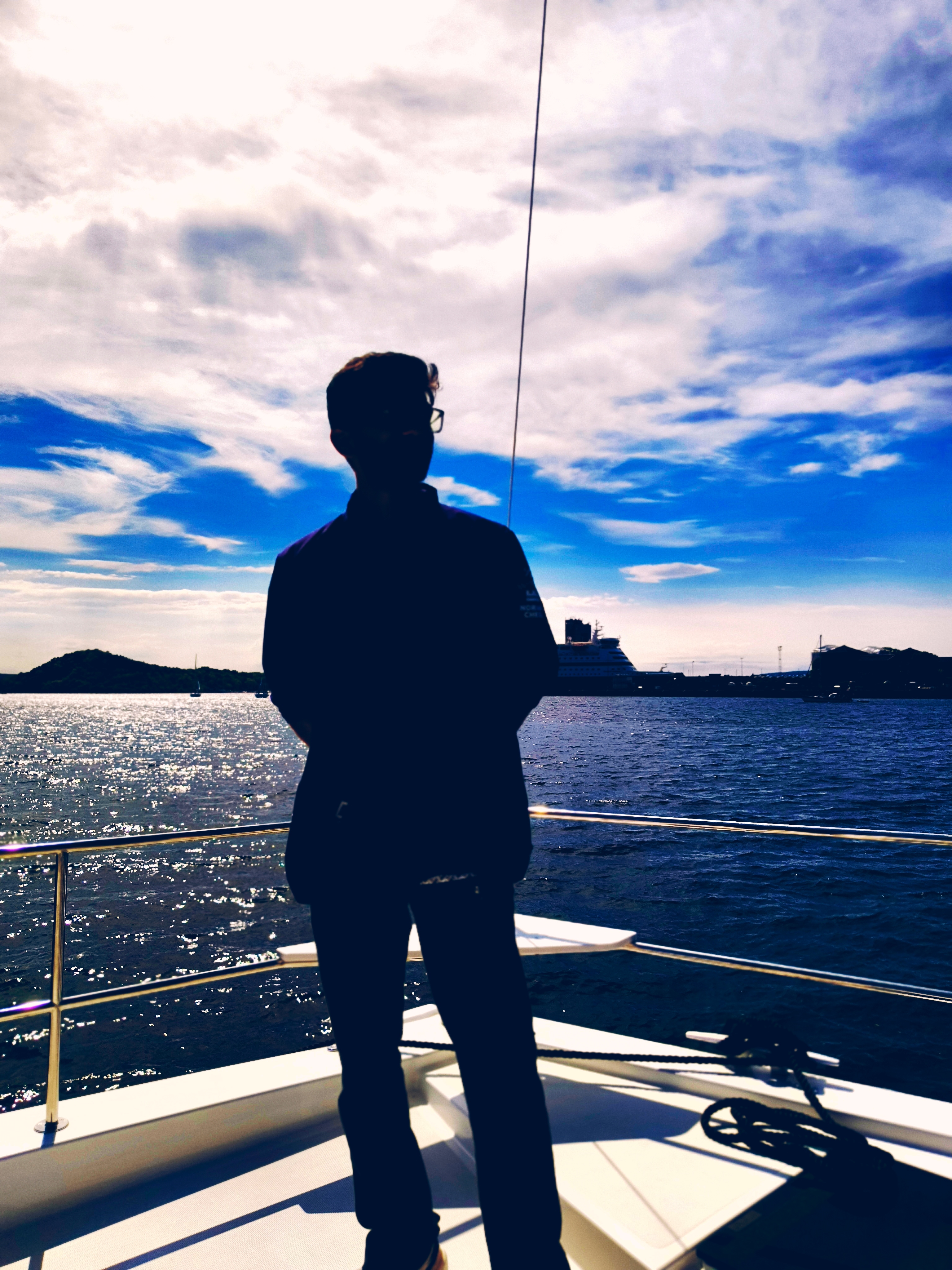 World champion D Gukesh on a sail boat during the Norway Chess Games day in Oslo during the recent  Norway Chess tournament. (Express Photo by Amit Kamath)