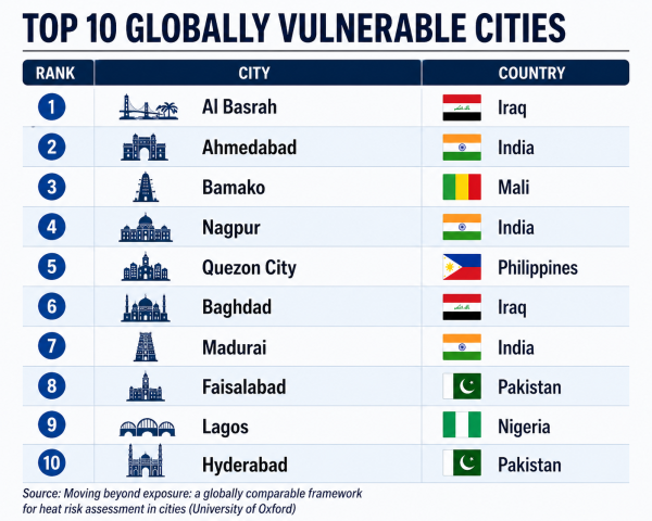 heat vulnerable list, heat vulnerable cities, global warming, Oxford University study, heatwave, India heat wave, india heat-vulnerable, air conditioning, electricity demand, Indian express news, current affairs
