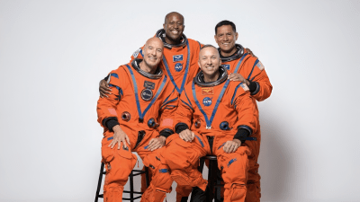 Nasa’s Randy Bresnik, Frank Rubio, and Andrew Douglas, along with European Space Agency astronaut Luca Parmitano, have been selected for the Artemis III mission. (Image: X/ Thomas Pesquet)