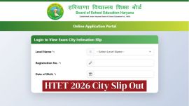 HTET 2026 City Slip Out
