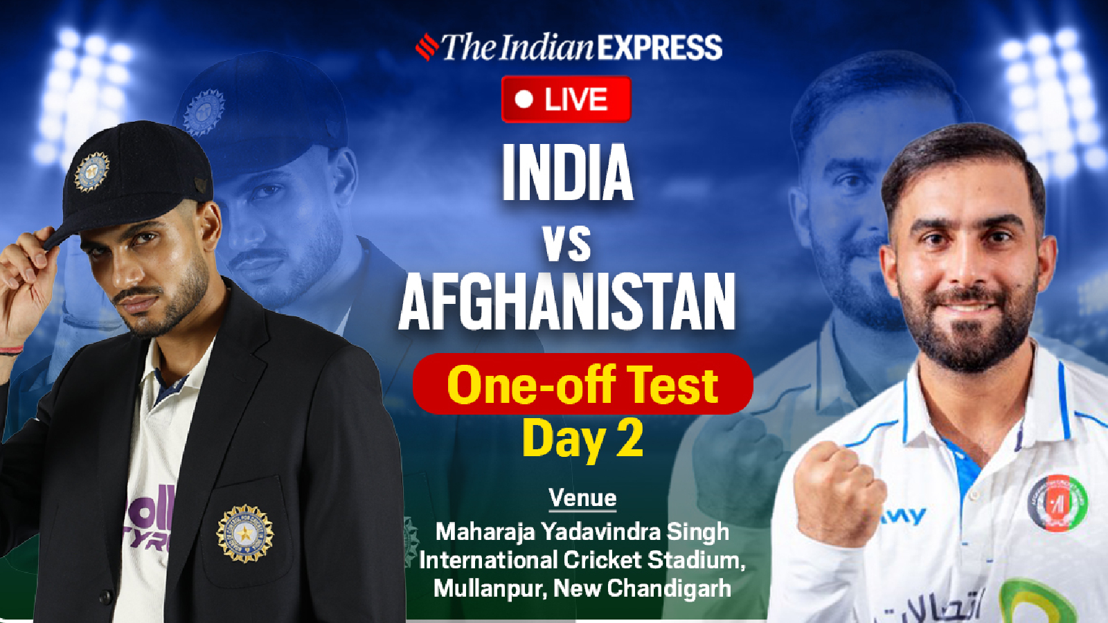 IND vs AFG One-Off Test Live Score