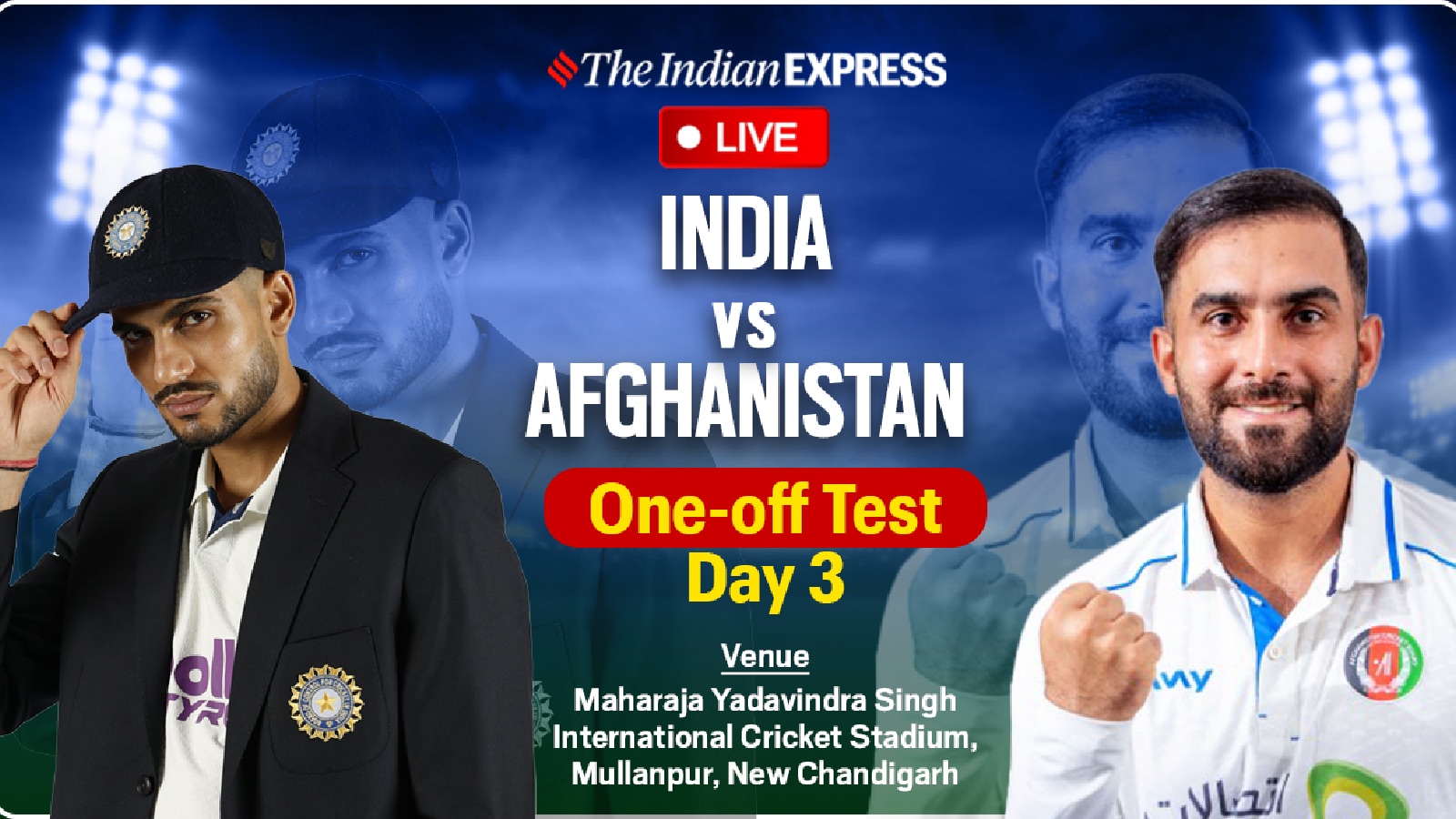 IND vs AFG Live Score, India vs Afghanistan One-Off Test Match Day 3