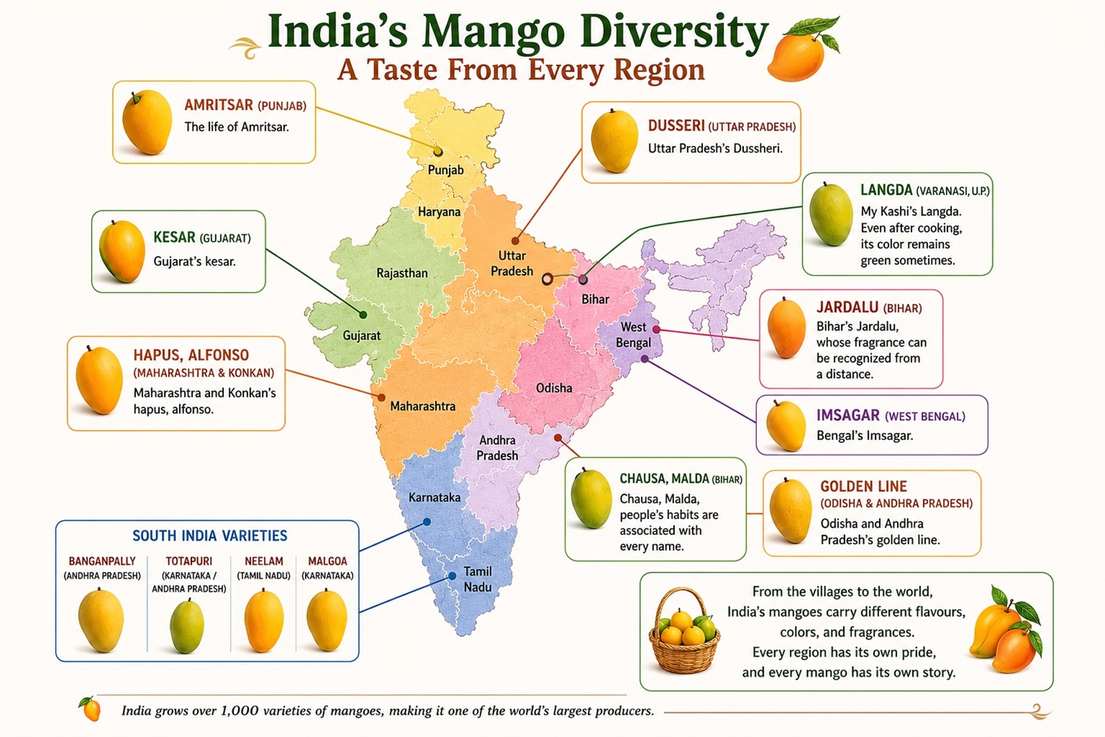 Indian mango map