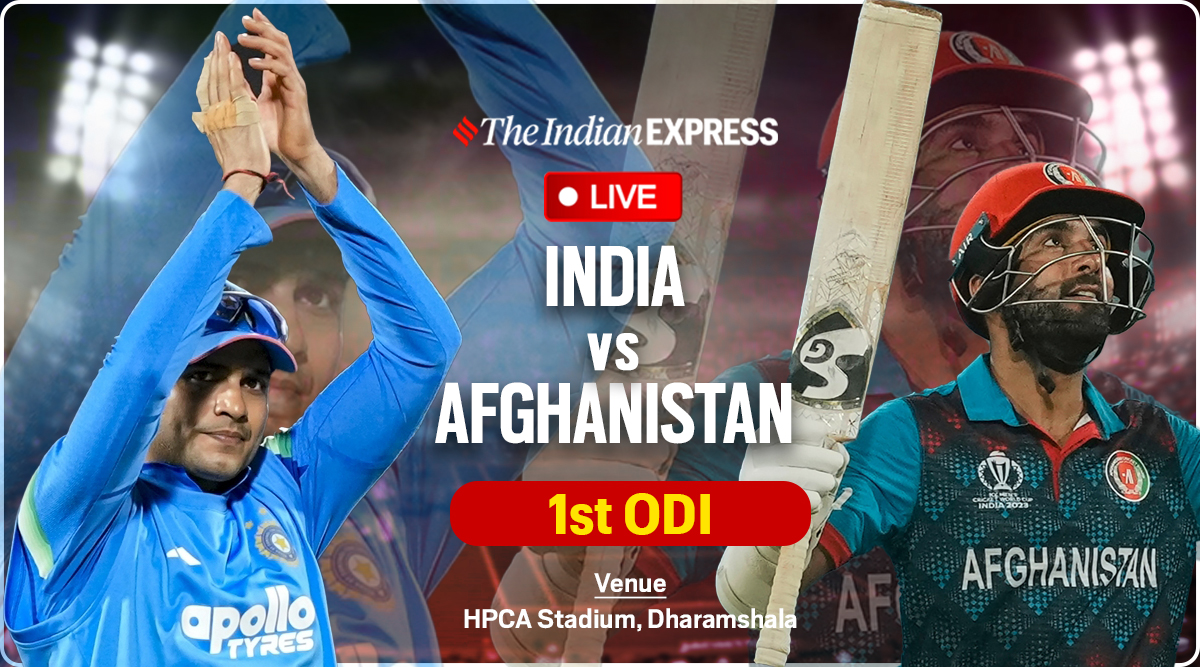 IND vs AFG Live Score, India vs Afghanistan 1st ODI Match Live Cricket Score, and Scorecard Updates