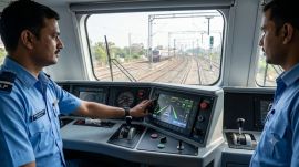 Indian Railways has approved a Rs 341 crore project to expand Kavach, the indigenous automatic train protection system designed to improve rail safety. (Image generated using AI)
