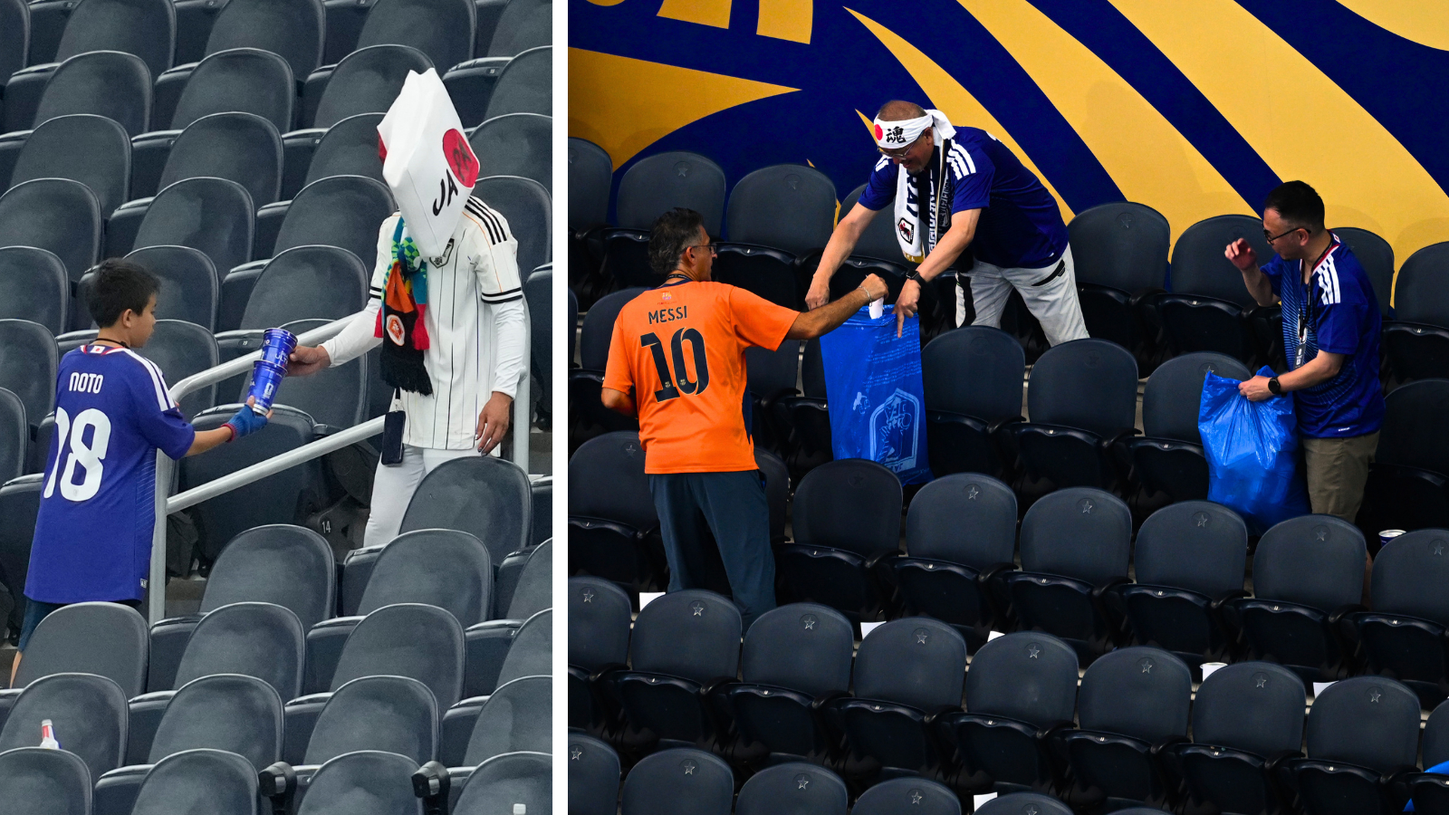 ‘The brain is wired to do cleaning’: Why Japanese fans tidy up stadiums