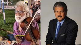 Karnataka tourists swept Anand Mahindra Offers Help to Kolkata Violinist BGoa Baga Beach viral video
