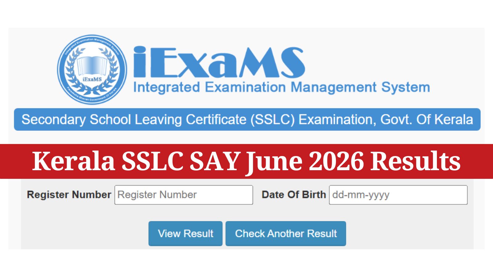 Kerala SSLC SAY June 2026 Results Out: Download marks memo at pareekshabhavan.kerala.gov.in